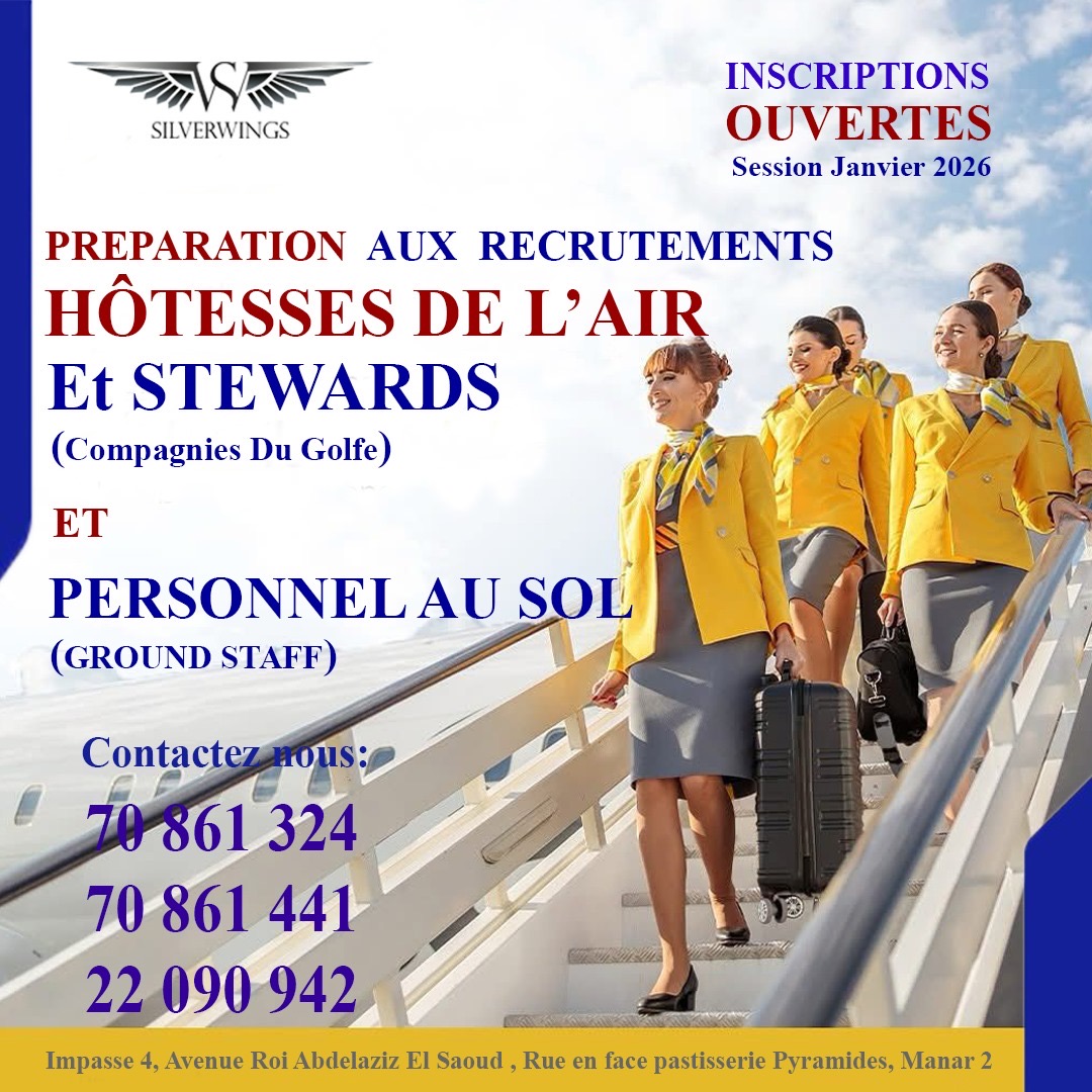 Preparation recrutement hôtesse de l air et steward