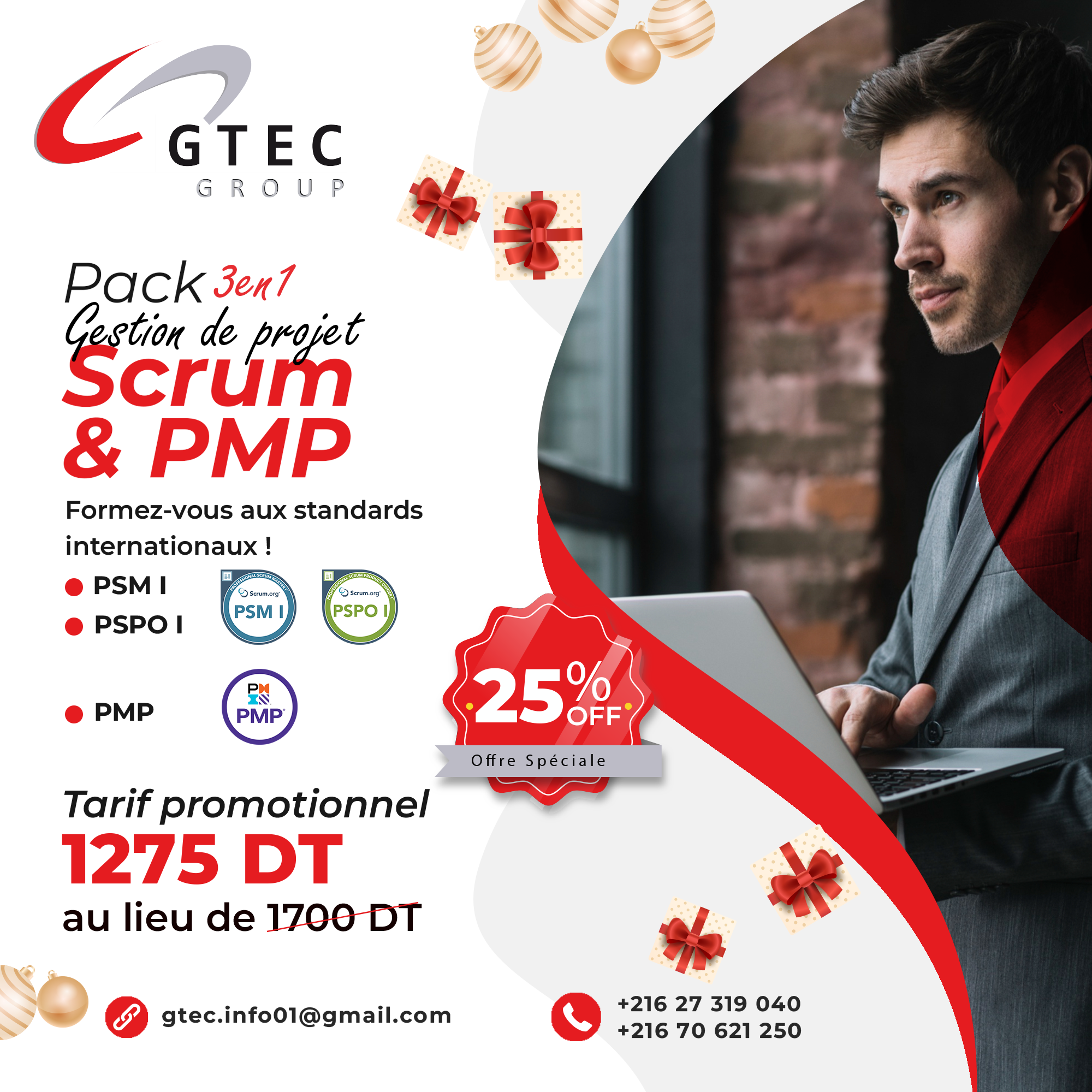 Pack 3en1 Project Manager : Agile Scrum et PMP