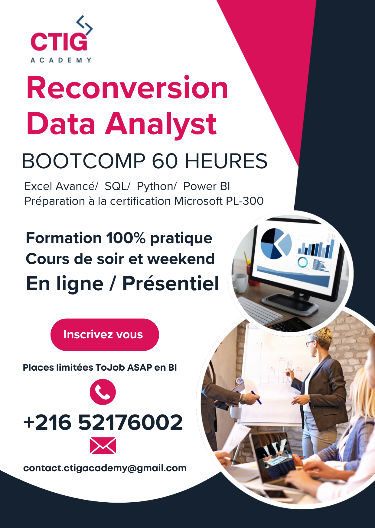 Bootcomp de 2 mois en Data Analyst