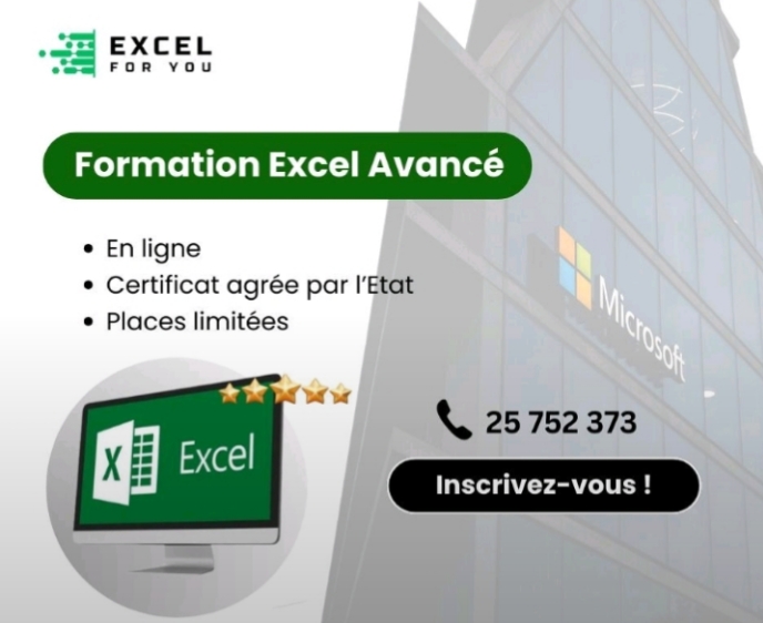 Excel avancé - Formation Tunisie