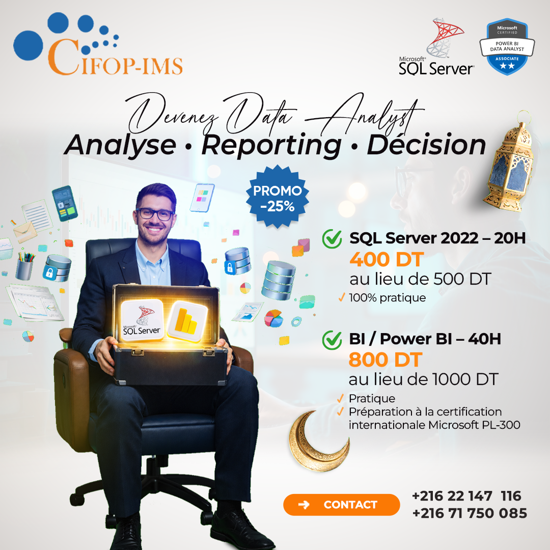 Pack Data Analyst SQL et BI POWER BI