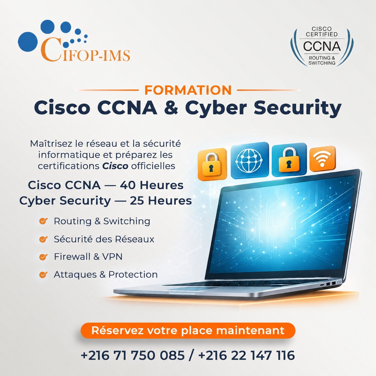 Formation CISCO CCNA et Cyber security